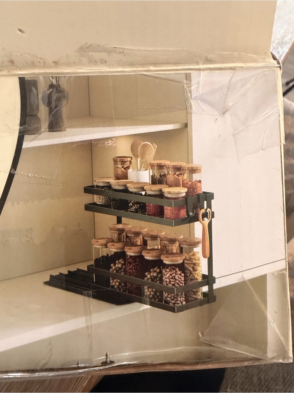 Two-Tier Spice and Pantry Organizer - Black
